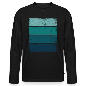 Background Grunge Sea Diving Marine - Men's Premium Organic Long Sleeve Shirt - black - Front - Nico (187cm)