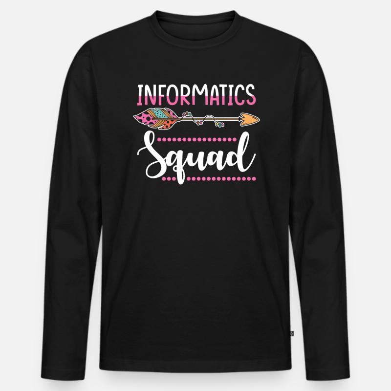 Informatikerin - Männer Premium Bio Langarmshirt - Schwarz