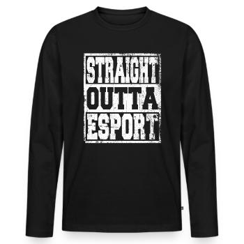 Esport saying funny - Men's Premium Organic Long Sleeve Shirt - black - Front - Nico (187cm)