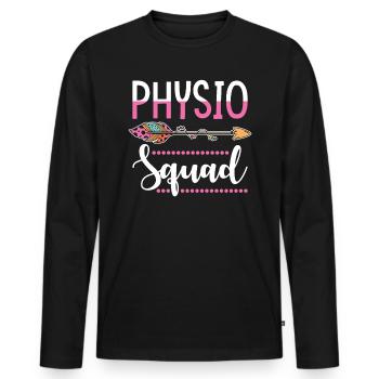 Groupe de kinésithérapeutes - T-shirt manches longues Premium bio Homme - noir - Devant - Nico (187cm)