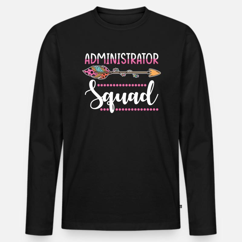 Administartor Gruppe - Männer Premium Bio Langarmshirt - Schwarz