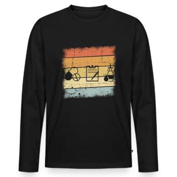 Pharmacist - Men's Premium Organic Long Sleeve Shirt - black - Front - Nico (187cm)