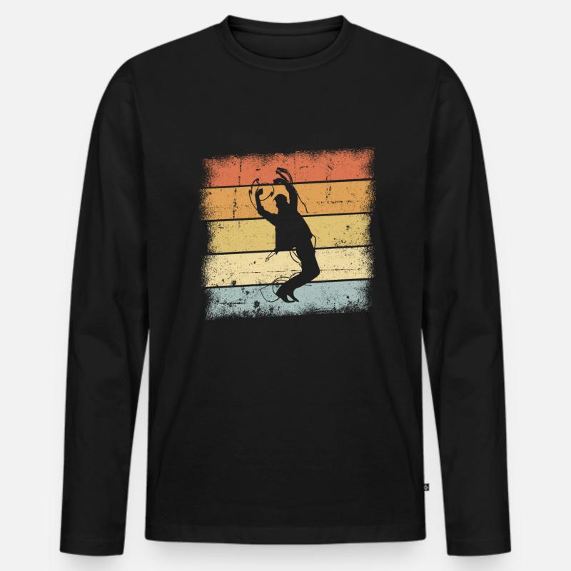 Tanzen Sunset - Männer Premium Bio Langarmshirt - Schwarz