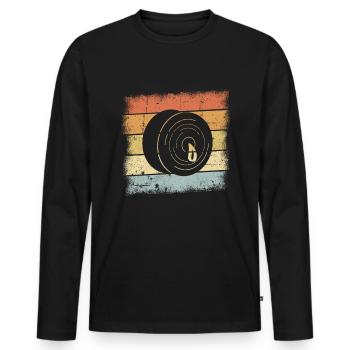 Cymbal Instrument - Men's Premium Organic Long Sleeve Shirt - black - Front - Nico (187cm)