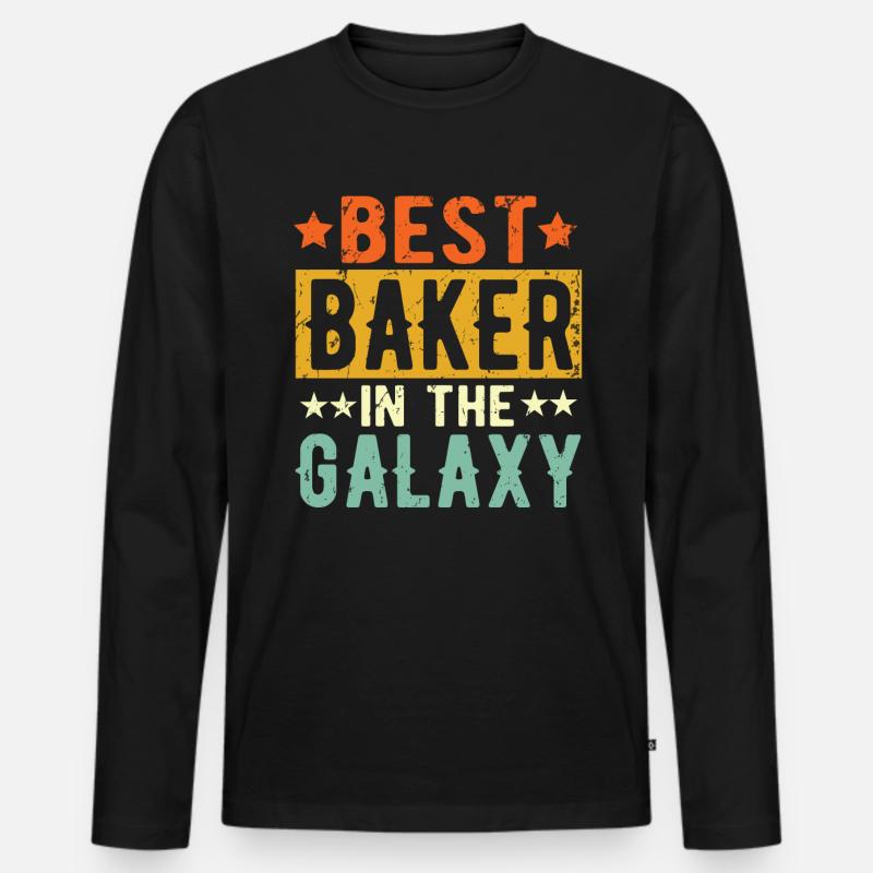 Best Baker ever Baker Gift - Men's Premium Organic Long Sleeve Shirt - black