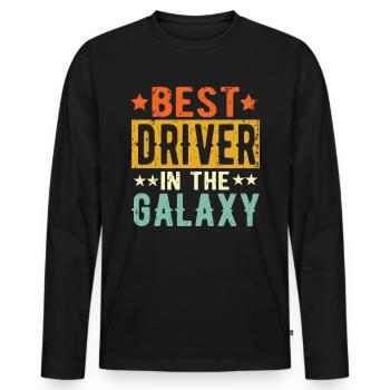 Best Fahrer ever Fahrer Geschenk - Männer Premium Bio Langarmshirt - Schwarz - Vorne - Nico (187cm)