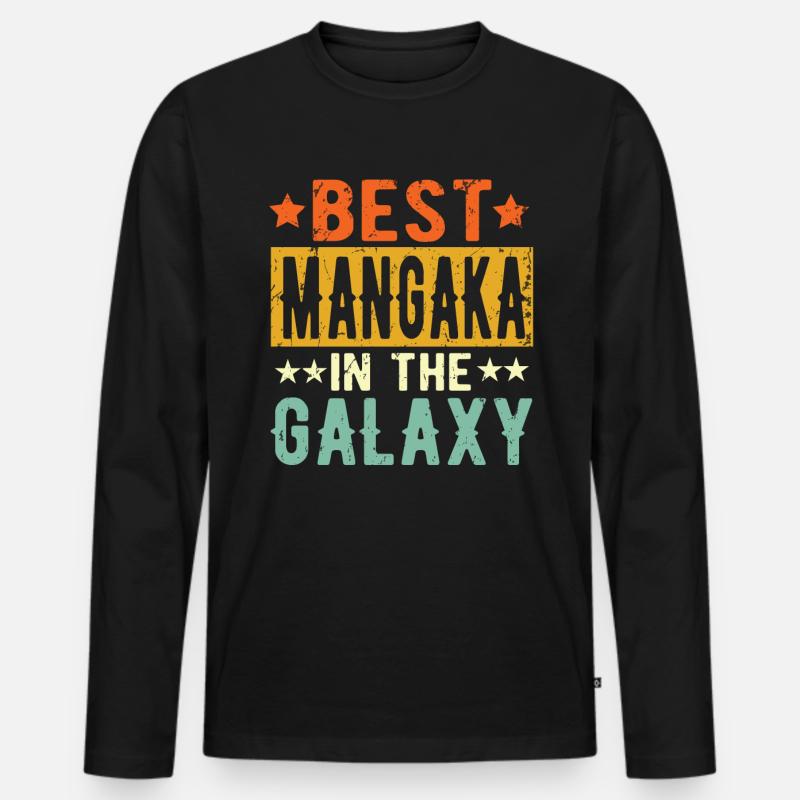 Best Mangaka ever Mangaka Geschenk - Männer Premium Bio Langarmshirt - Schwarz