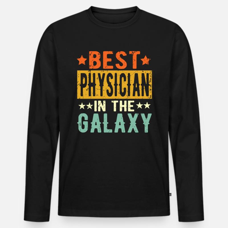 Best Physiker galaxy Physiker Geschenk - Männer Premium Bio Langarmshirt - Schwarz