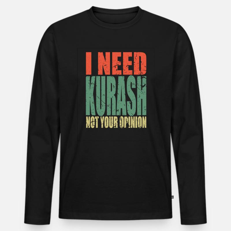 Kurash Spruch lustig - Männer Premium Bio Langarmshirt - Schwarz