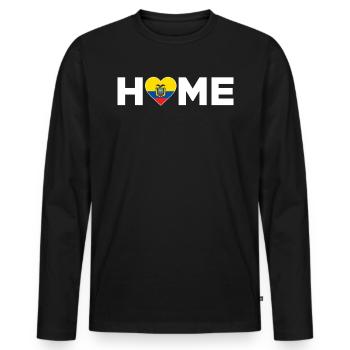 Ecuador Home Ecuador Flag Ecuador Love - Men's Premium Organic Long Sleeve Shirt - black - Front - Nico (187cm)