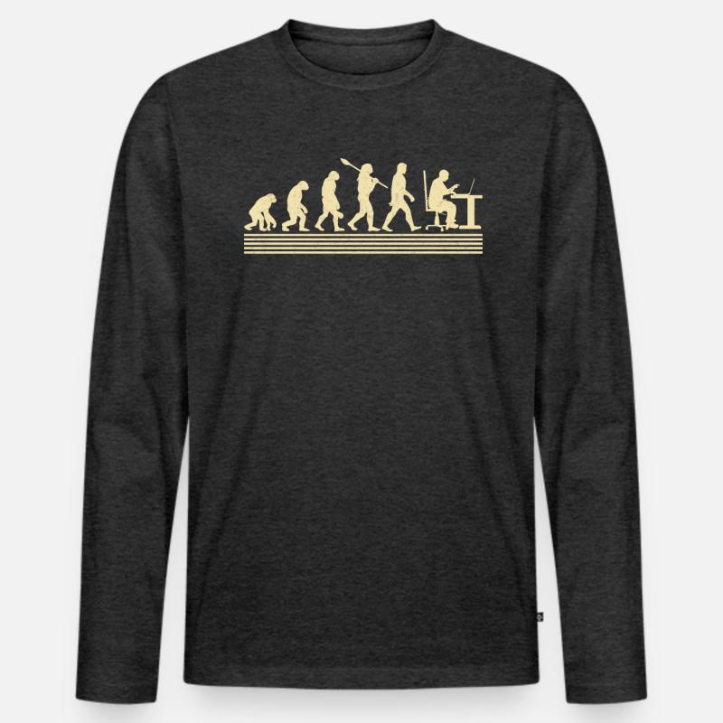 Evolution Des Computerprogrammierers Männer Premium Bio Langarmshirt