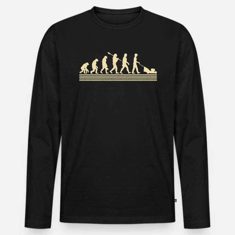 Gardener evolution - Men's Premium Organic Long Sleeve Shirt - black
