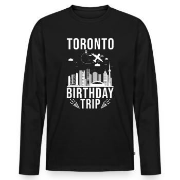 Toronto Birthday Trip Toronto Canada - Men's Premium Organic Long Sleeve Shirt - black - Front - Nico (187cm)