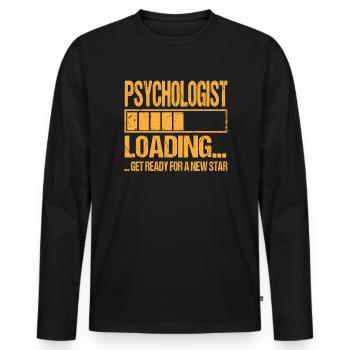 Psychologist loading Psychologist Training - Men's Premium Organic Long Sleeve Shirt - black - Front - Nico (187cm)