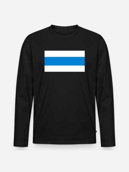 Russia Flag New - Men's Premium Organic Long Sleeve Shirt - black
