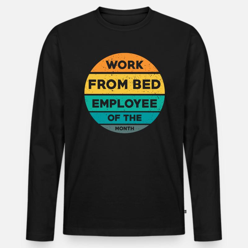 Home Office Spruch - Männer Premium Bio Langarmshirt - Schwarz