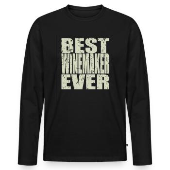 Best Winzer ever Winzer Geschenk - Männer Premium Bio Langarmshirt - Schwarz - Vorne - Nico (187cm)