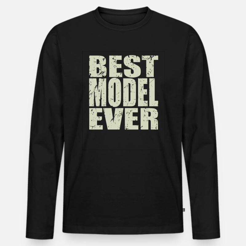 Best Model ever Model Geschenk - Männer Premium Bio Langarmshirt - Schwarz