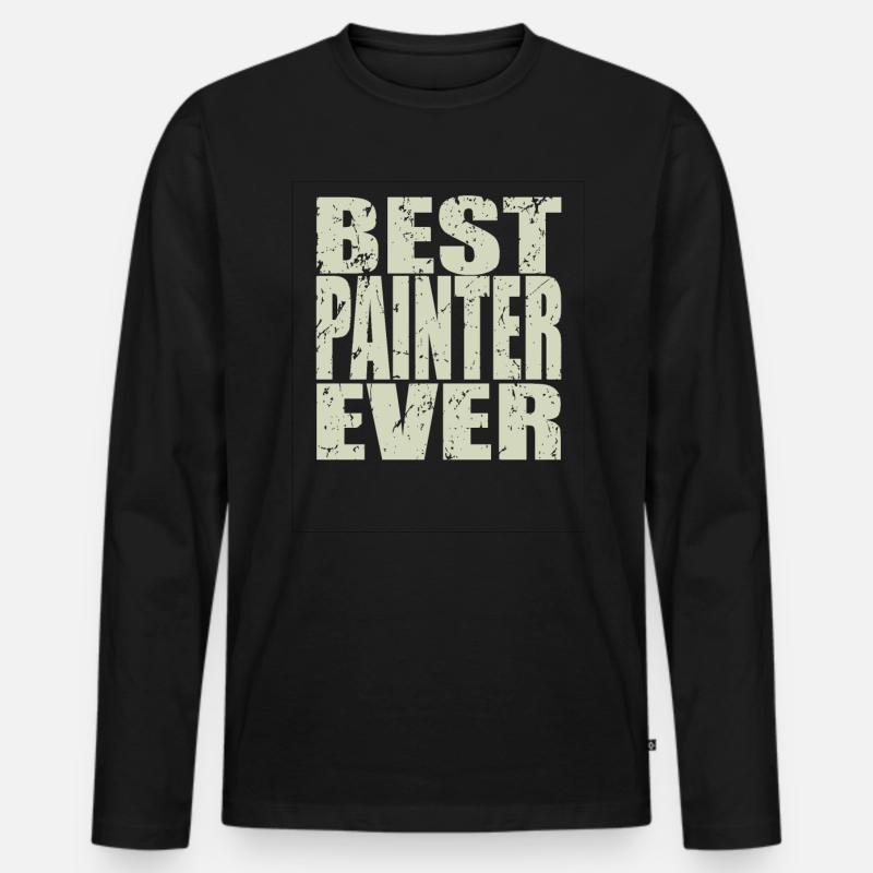 Best Maler ever Maler Geschenk - Männer Premium Bio Langarmshirt - Schwarz