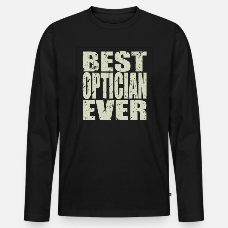 Best Optiker ever Optiker Geschenk - Männer Premium Bio Langarmshirt - Schwarz