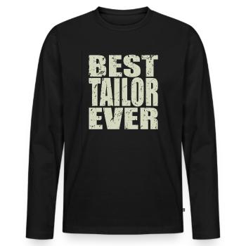 Best Schneider ever Schneider Geschenk - Männer Premium Bio Langarmshirt - Schwarz - Vorne - Nico (187cm)