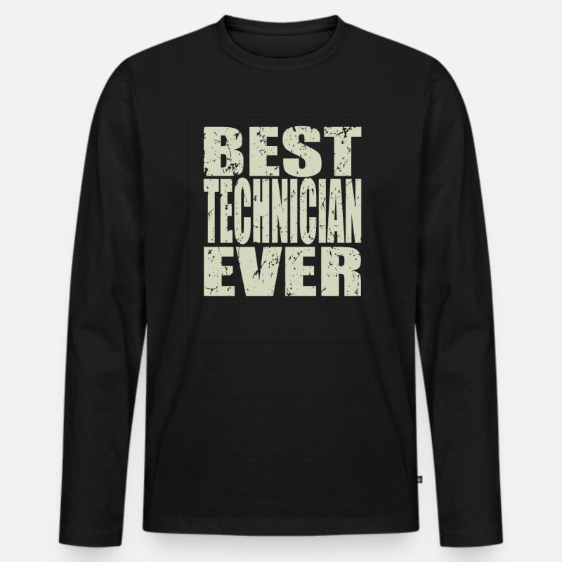 Best Techniker ever Techniker Geschenk - Männer Premium Bio Langarmshirt - Schwarz