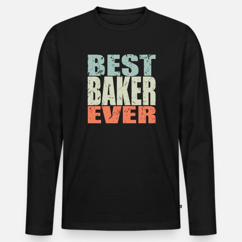 Best Bäcker ever Bäcker Geschenk - Männer Premium Bio Langarmshirt - Schwarz
