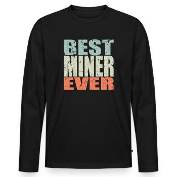 Meilleurs mineurs de tous les temps Mineurs - T-shirt manches longues Premium bio Homme - noir - Devant - Nico (187cm)