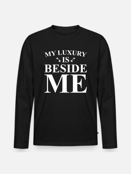 Partner Friend Girlfriend Saying - Men's Premium Organic Long Sleeve Shirt - black