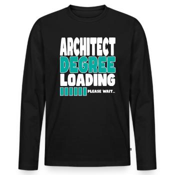 L’architecte invite à la formation - T-shirt manches longues Premium bio Homme - noir - Devant - Nico (187cm)
