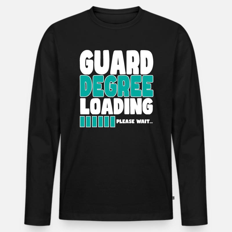 Security guard invites training - Men's Premium Organic Long Sleeve Shirt - black