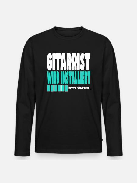 Gärtner wird installiert - Männer Premium Bio Langarmshirt - Schwarz