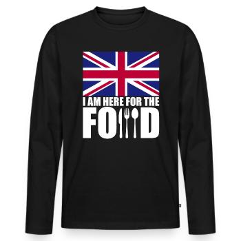 Royaume-Uni Royaume-Uni souvenir de voyage de vacances - T-shirt manches longues Premium bio Homme - noir - Devant - Nico (187cm)