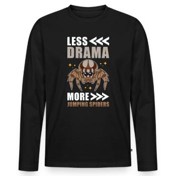 Dicton Jumping Spider - T-shirt manches longues Premium bio Homme - noir - Devant - Nico (187cm)
