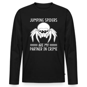 Dicton Jumping Spider - T-shirt manches longues Premium bio Homme - noir - Devant - Nico (187cm)