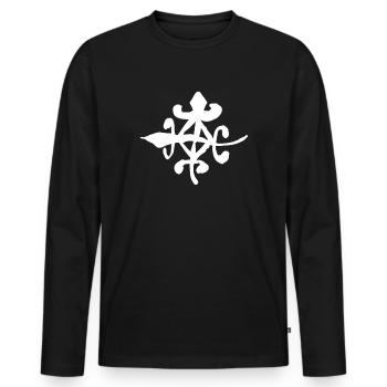 Egypt Ancient Symbol Unity - Men's Premium Organic Long Sleeve Shirt - black - Front - Nico (187cm)