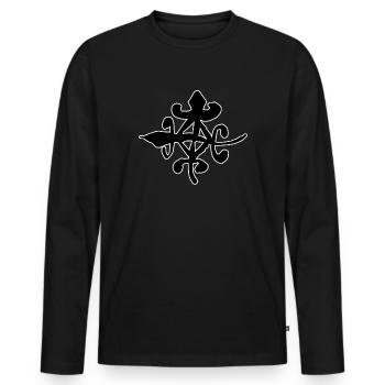 Egypt Ancient Symbol Unity - Men's Premium Organic Long Sleeve Shirt - black - Front - Nico (187cm)