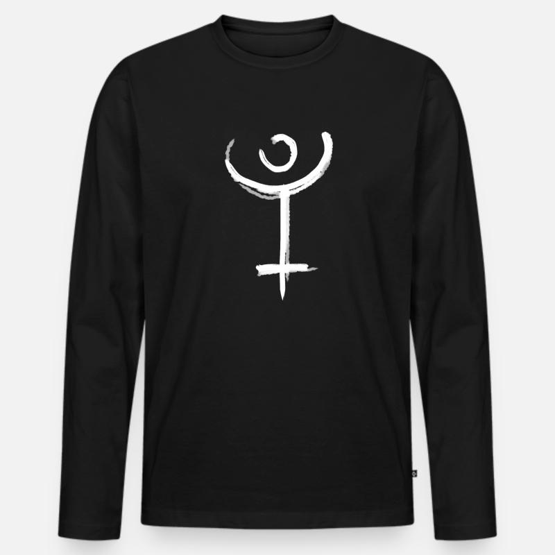 Symbole d’astrologie de Pluton - T-shirt manches longues Premium bio Homme - noir