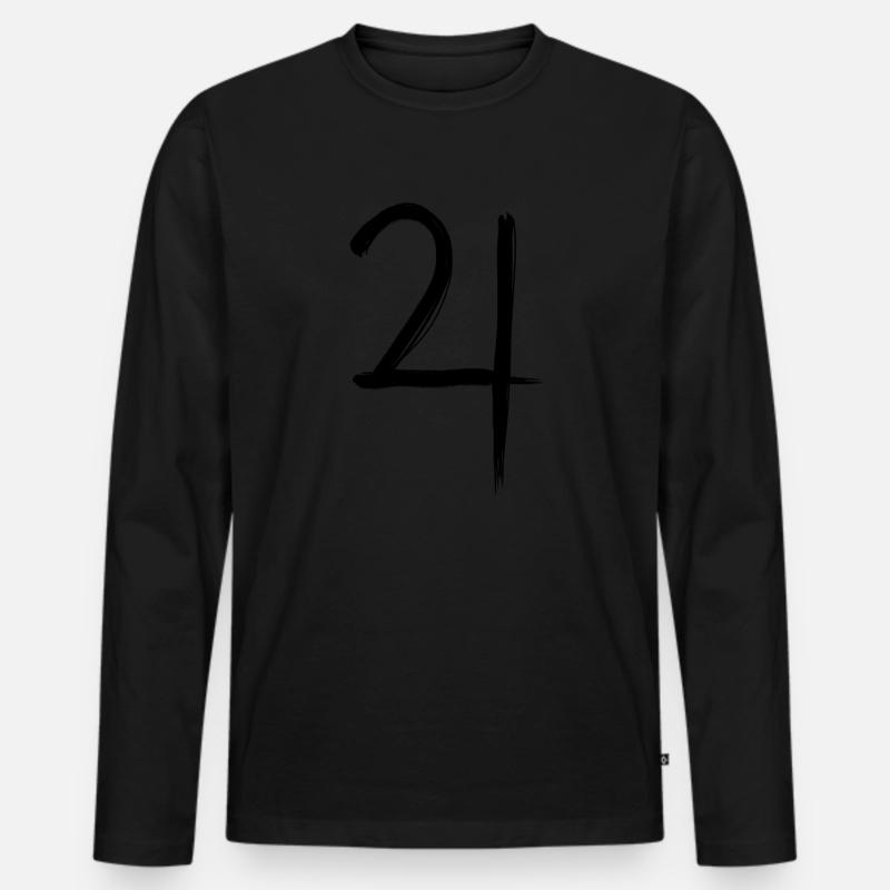 Jupiter Astrologie Symbol - Männer Premium Bio Langarmshirt - Schwarz