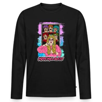 HAPPY HALLOWEEN GIRL Apokalypse Horror Monster - Männer Premium Bio Langarmshirt - Schwarz - Vorne - Nico (187cm)