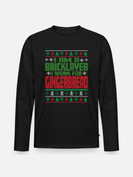 Mason Christmas Saying - Men's Premium Organic Long Sleeve Shirt - black