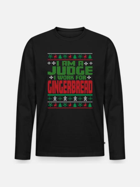 Richter Weihnachten Spruch - Männer Premium Bio Langarmshirt - Schwarz