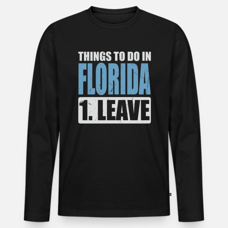Florida Meme - Männer Premium Bio Langarmshirt - Schwarz