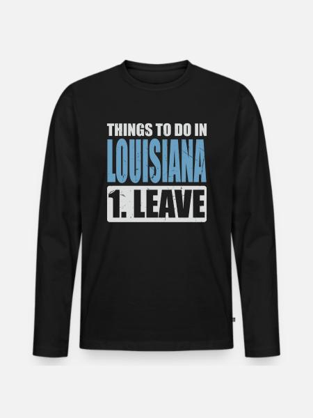 Louisiana Meme - Men's Premium Organic Long Sleeve Shirt - black