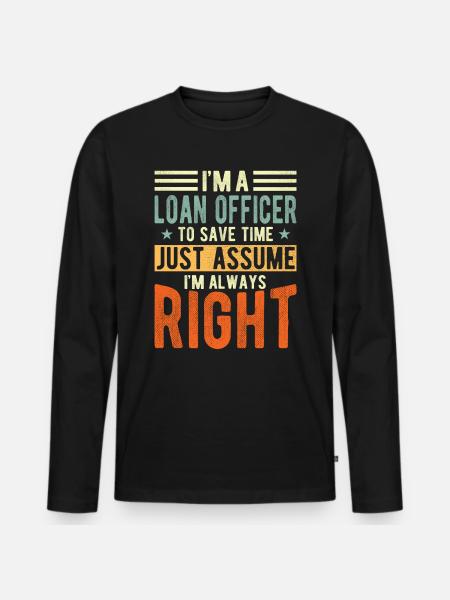 Agent de crédit - T-shirt manches longues Premium bio Homme - noir
