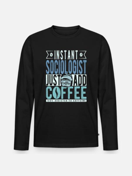Café du sociologue - T-shirt manches longues Premium bio Homme - noir