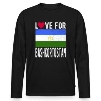 Souvenir du Bachkortostan - T-shirt manches longues Premium bio Homme - noir - Devant - Nico (187cm)