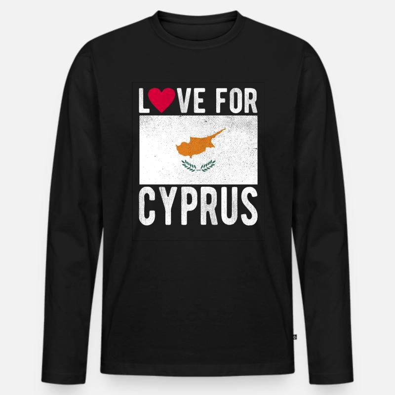 Zypern Souvenir - Männer Premium Bio Langarmshirt - Schwarz