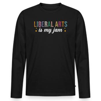 Liberal Arts Ist Meine Leidenschaft - Männer Premium Bio Langarmshirt - Schwarz - Vorne - Nico (187cm)