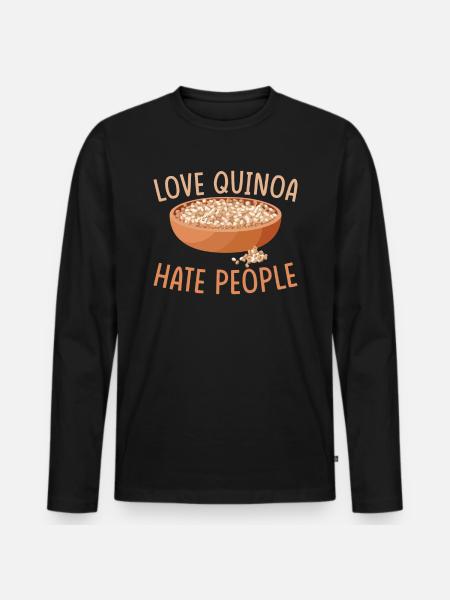 Dicton du quinoa - T-shirt manches longues Premium bio Homme - noir